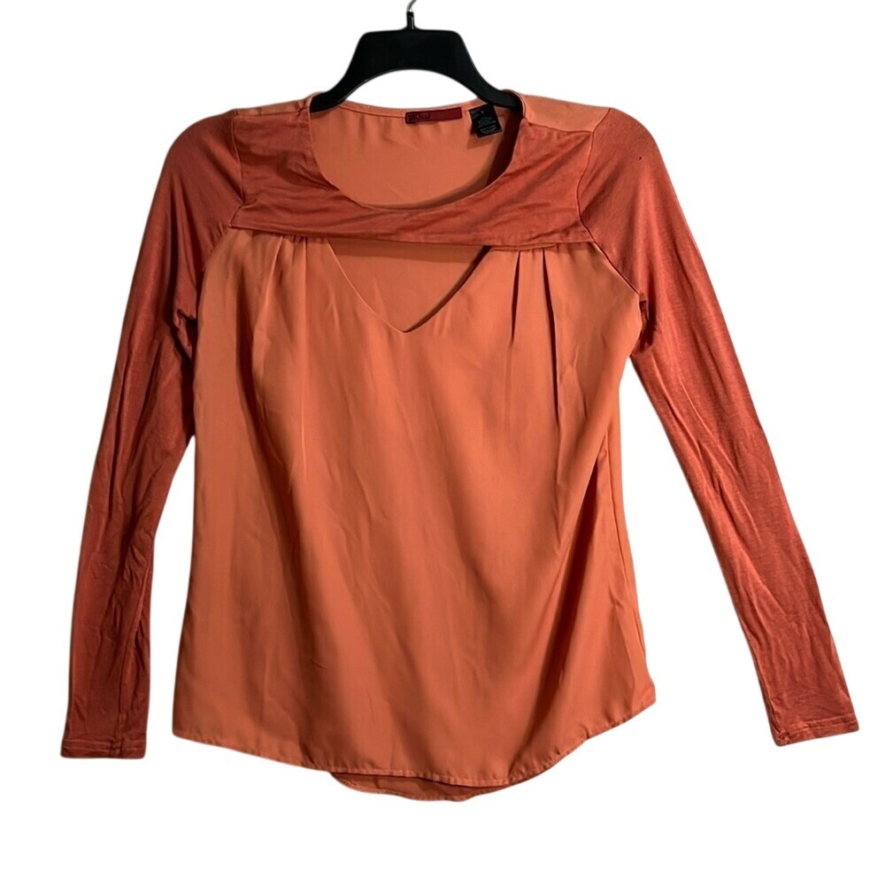 BKE Red Long Sleeve Shirt Womens Size‎ Small Rust Color